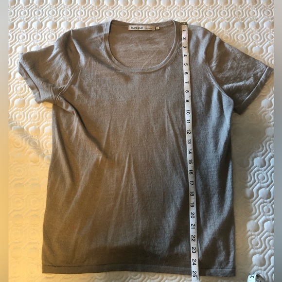 Oatmeal Black Goat Cashmere t-shirt XL - Picture 4 of 6